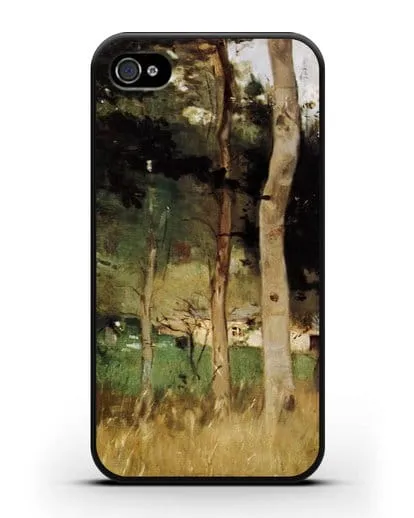 Чехол Соломенный коттедж в Нормандии (Моризо Берта) силиконовый для iPhone 4/4s