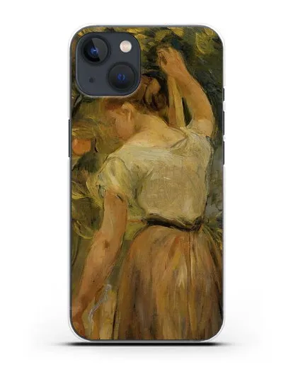 Чехол Молодая женщина собирает апельсины (Моризо Берта) силиконовый для iPhone 13