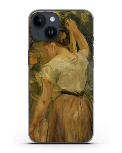 Чехол Молодая женщина собирает апельсины (Моризо Берта) силиконовый для iPhone 14