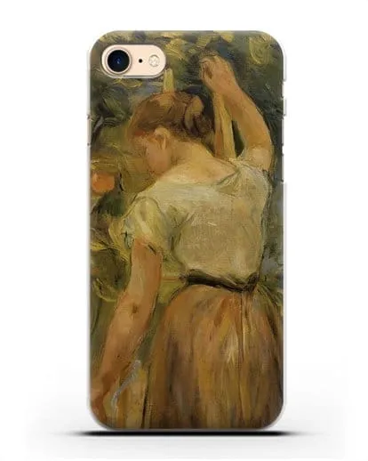 Чехол Молодая женщина собирает апельсины (Моризо Берта) силиконовый для iPhone 8