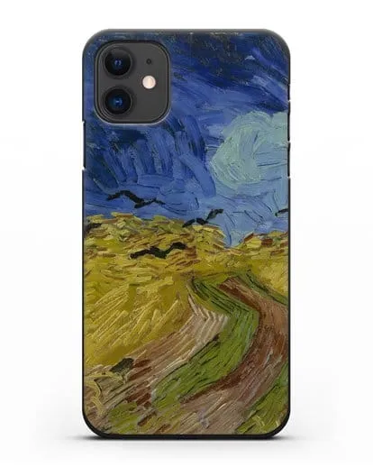 Чехол Вороны на пшеничном поле (Ван Гог Винсент) силиконовый для iPhone 11