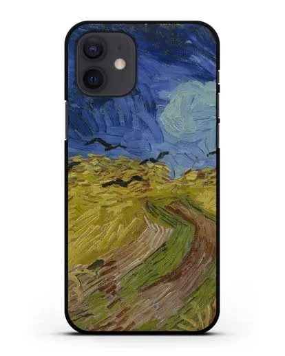 Чехол Вороны на пшеничном поле (Ван Гог Винсент) силиконовый для iPhone 12