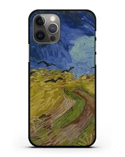 Чехол Вороны на пшеничном поле (Ван Гог Винсент) силиконовый для iPhone 12 Pro