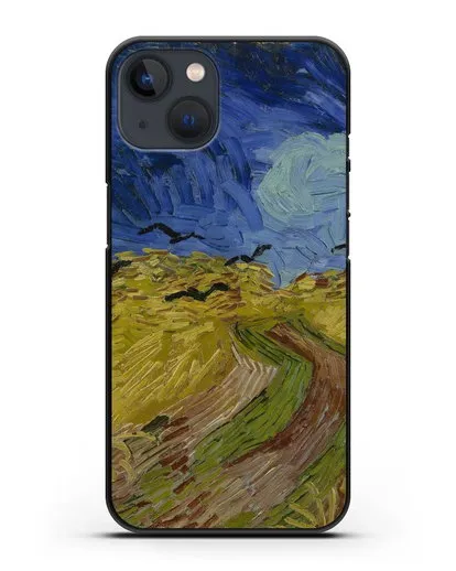 Чехол Вороны на пшеничном поле (Ван Гог Винсент) силиконовый для iPhone 13 Mini