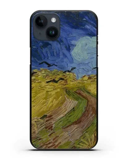 Чехол Вороны на пшеничном поле (Ван Гог Винсент) силиконовый для iPhone 14 Plus
