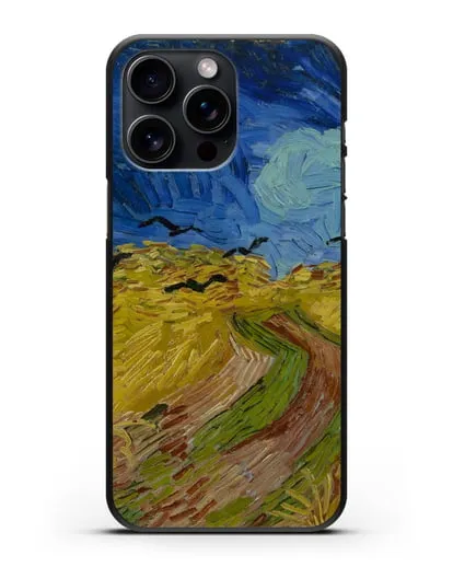 Чехол Вороны на пшеничном поле (Ван Гог Винсент) силиконовый для iPhone 15 Pro Max
