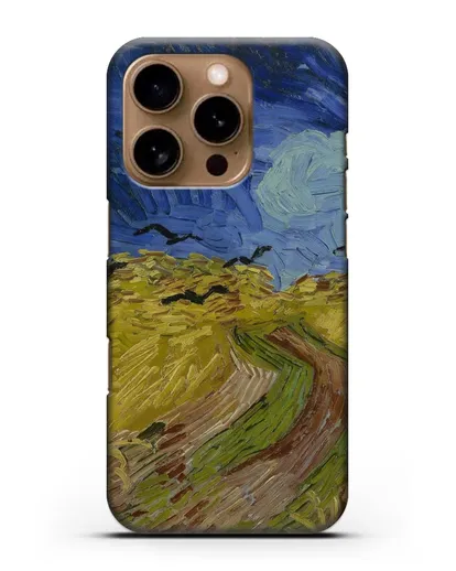 Чехол Вороны на пшеничном поле (Ван Гог Винсент) силиконовый для iPhone 16 Pro