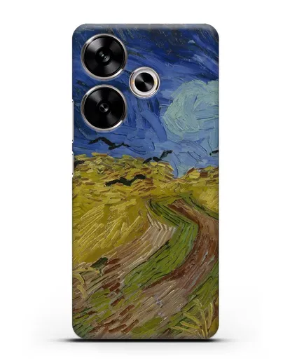Чехол Вороны на пшеничном поле (Ван Гог Винсент) силиконовый для Xiaomi Poco F6