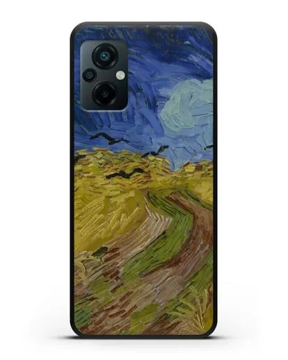 Чехол Вороны на пшеничном поле (Ван Гог Винсент) силиконовый для Xiaomi Poco M5