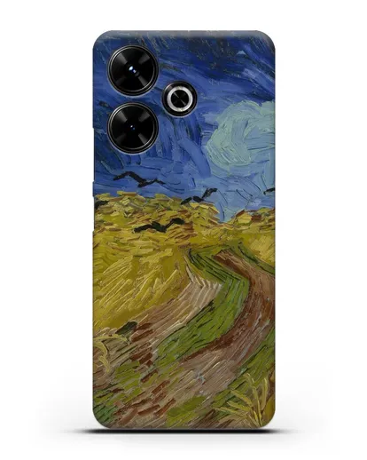 Чехол Вороны на пшеничном поле (Ван Гог Винсент) силиконовый для Xiaomi Poco M6