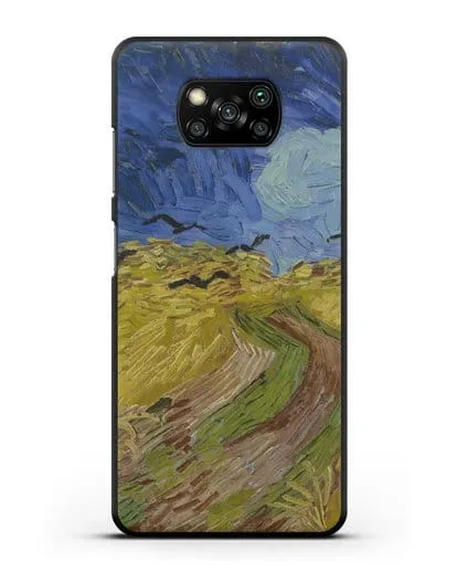 Чехол Вороны на пшеничном поле (Ван Гог Винсент) силиконовый для Xiaomi Poco X3