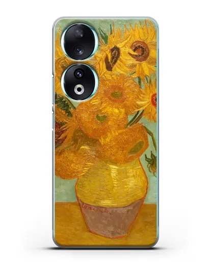 Чехол Подсолнухи (Ван Гог Винсент) силиконовый для Honor 90