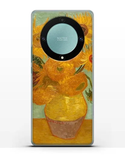 Чехол Подсолнухи (Ван Гог Винсент) силиконовый для Honor X9a