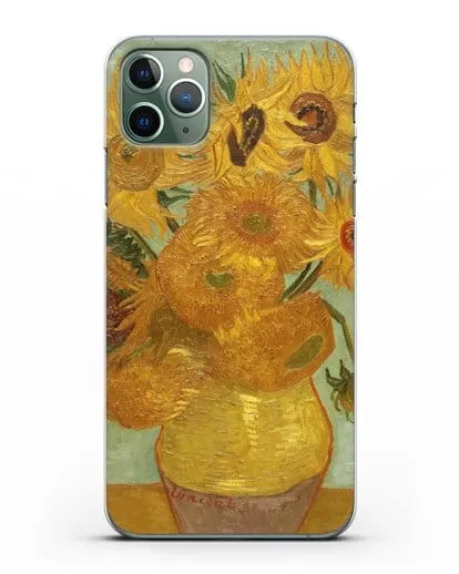 Чехол Подсолнухи (Ван Гог Винсент) силиконовый для iPhone 11 Pro
