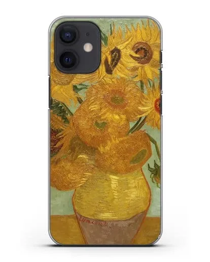 Чехол Подсолнухи (Ван Гог Винсент) силиконовый для iPhone 12 mini