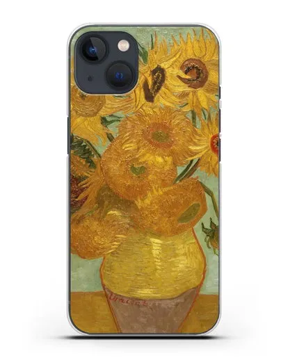 Чехол Подсолнухи (Ван Гог Винсент) силиконовый для iPhone 13 Mini