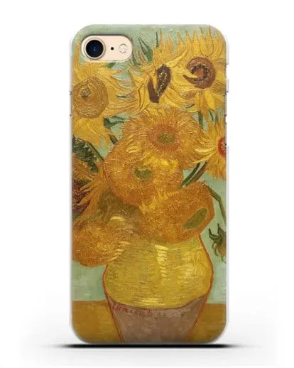 Чехол Подсолнухи (Ван Гог Винсент) силиконовый для iPhone 8