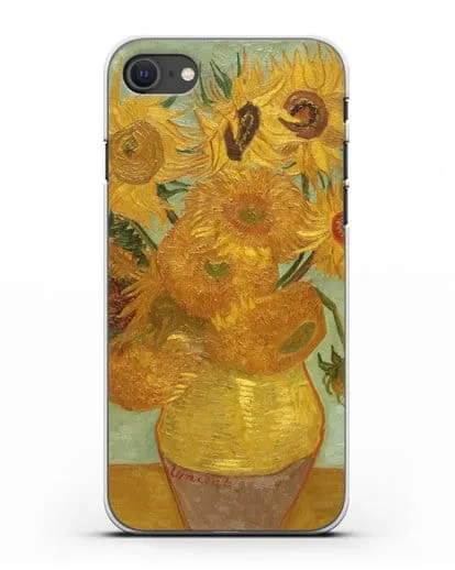 Чехол Подсолнухи (Ван Гог Винсент) силиконовый для iPhone SE 2020