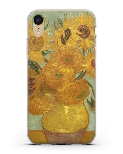 Чехол Подсолнухи (Ван Гог Винсент) силиконовый для iPhone XR