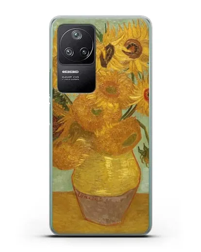 Чехол Подсолнухи (Ван Гог Винсент) силиконовый для Xiaomi Poco F4