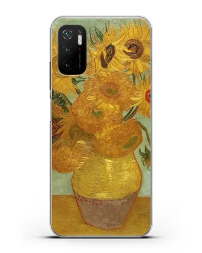 Чехол Подсолнухи (Ван Гог Винсент) силиконовый для Xiaomi Poco M3 Pro