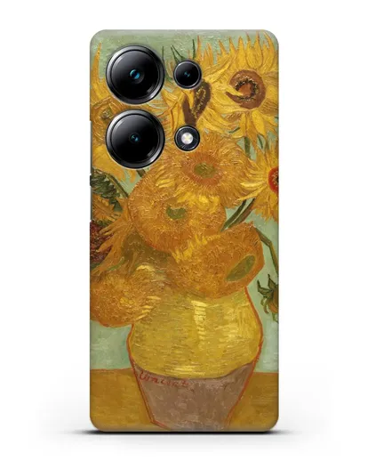 Чехол Подсолнухи (Ван Гог Винсент) силиконовый для Xiaomi Poco M6 Pro