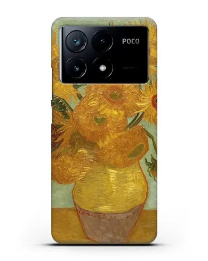 Чехол Подсолнухи (Ван Гог Винсент) силиконовый для Xiaomi Poco X6 Pro