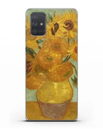 Чехол Подсолнухи (Ван Гог Винсент) силиконовый для Samsung Galaxy A71 [SM-A715F]