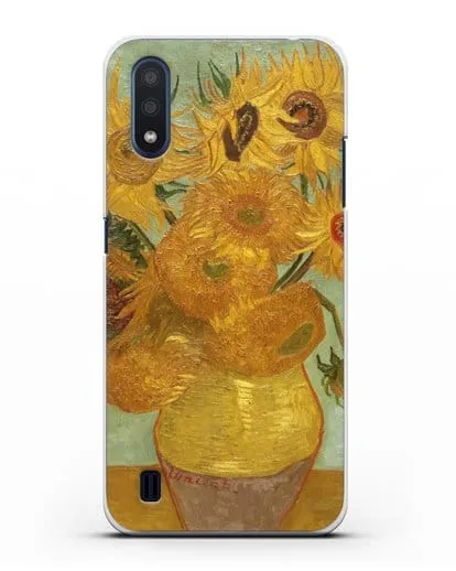 Чехол Подсолнухи (Ван Гог Винсент) силиконовый для Samsung Galaxy M01 [SM-M015F]