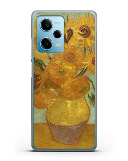 Чехол Подсолнухи (Ван Гог Винсент) силиконовый для Xiaomi Redmi Note 12 5G