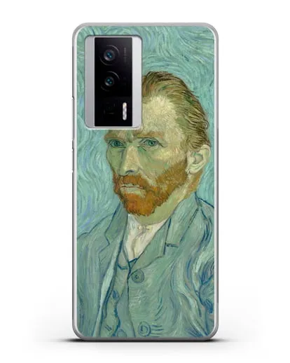 Чехол Автопортрет (Ван Гог Винсент) силиконовый для Xiaomi Poco F5 Pro