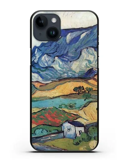Чехол Альпий, горный пейзаж близ Сен-Реми (Ван Гог Винсент) силиконовый для iPhone 14 Plus