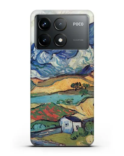 Чехол Альпий, горный пейзаж близ Сен-Реми (Ван Гог Винсент) силиконовый для Xiaomi Poco F6 Pro