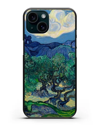 Чехол Оливковые деревья (Ван Гог Винсент) силиконовый для iPhone 15