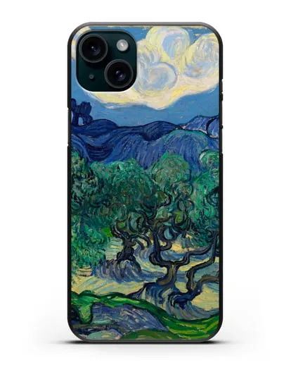 Чехол Оливковые деревья (Ван Гог Винсент) силиконовый для iPhone 15 Plus