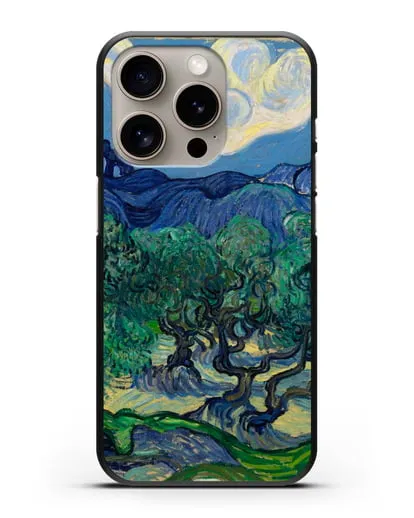Чехол Оливковые деревья (Ван Гог Винсент) силиконовый для iPhone 15 Pro