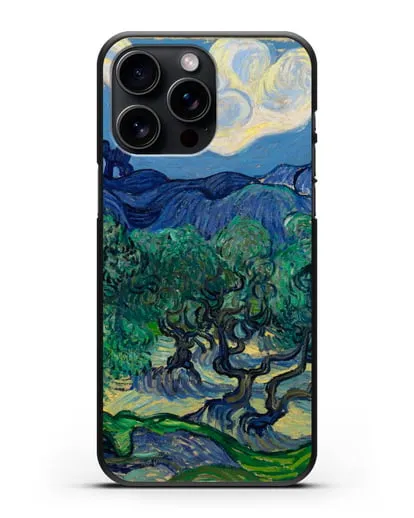 Чехол Оливковые деревья (Ван Гог Винсент) силиконовый для iPhone 15 Pro Max