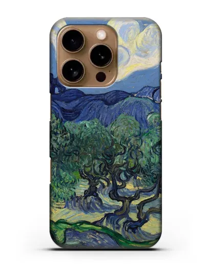 Чехол Оливковые деревья (Ван Гог Винсент) силиконовый для iPhone 16 Pro