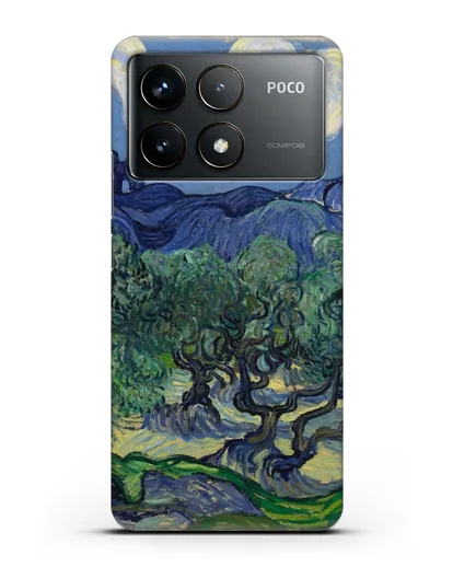 Чехол Оливковые деревья (Ван Гог Винсент) силиконовый для Xiaomi Poco F6 Pro