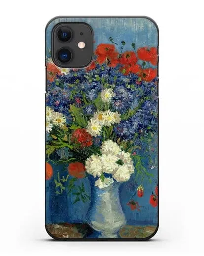 Чехол Ваза с васильками и маками (Ван Гог Винсент) силиконовый для iPhone 11