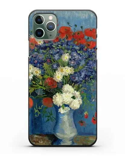 Чехол Ваза с васильками и маками (Ван Гог Винсент) силиконовый для iPhone 11 Pro
