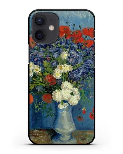 Чехол Ваза с васильками и маками (Ван Гог Винсент) силиконовый для iPhone 12 mini