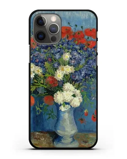 Чехол Ваза с васильками и маками (Ван Гог Винсент) силиконовый для iPhone 12 Pro