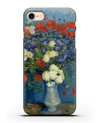 Чехол Ваза с васильками и маками (Ван Гог Винсент) силиконовый для iPhone 8