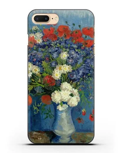 Чехол Ваза с васильками и маками (Ван Гог Винсент) силиконовый для iPhone 7 Plus