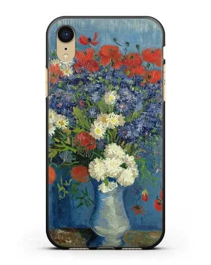 Чехол Ваза с васильками и маками (Ван Гог Винсент) силиконовый для iPhone XR