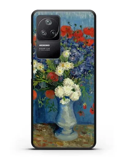 Чехол Ваза с васильками и маками (Ван Гог Винсент) силиконовый для Xiaomi Poco F4