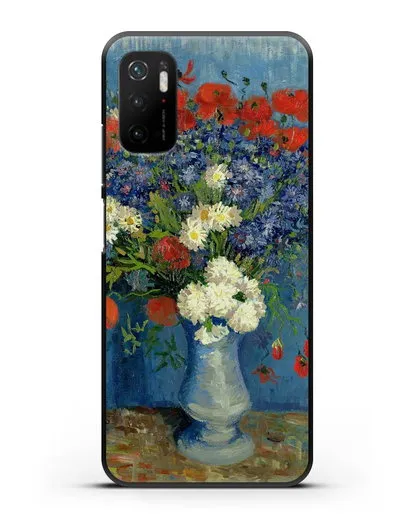 Чехол Ваза с васильками и маками (Ван Гог Винсент) силиконовый для Xiaomi Poco M3 Pro