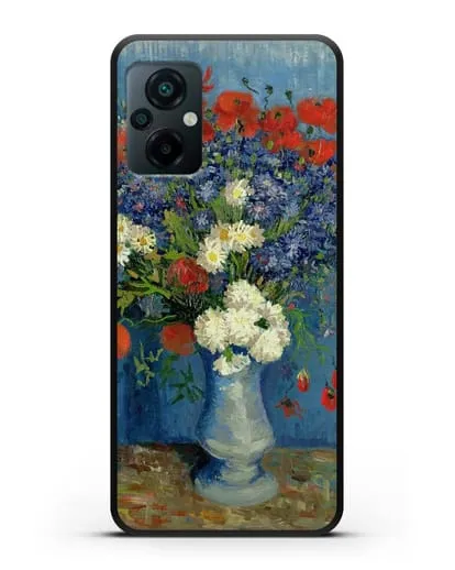 Чехол Ваза с васильками и маками (Ван Гог Винсент) силиконовый для Xiaomi Poco M5