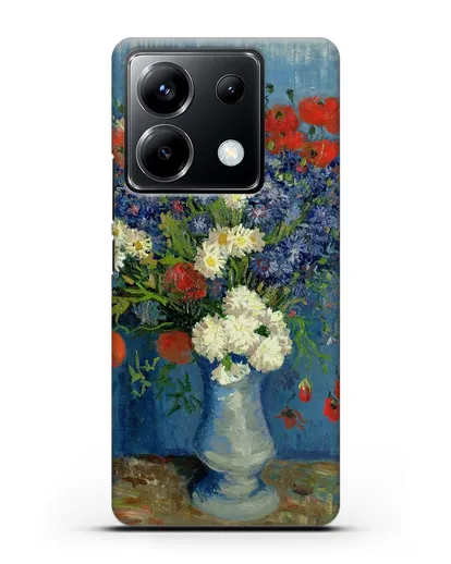 Чехол Ваза с васильками и маками (Ван Гог Винсент) силиконовый для Xiaomi Poco X6